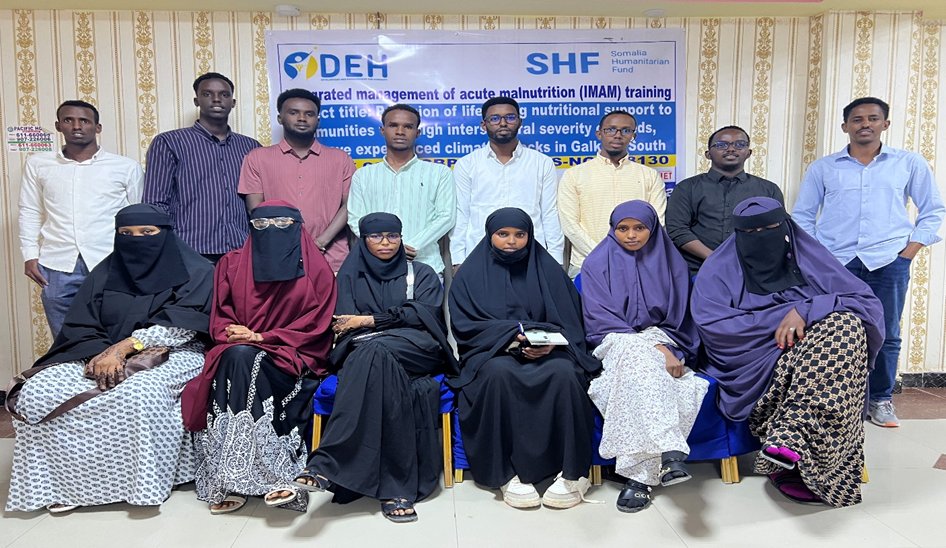 Team members participated in a 5-day training on Integrated Management of Acute Malnutrition (IMAM) in Galkacyo to enhance their skills to address malnutrition effectively.